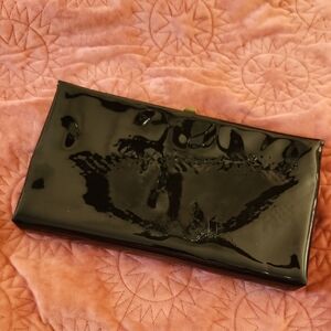 Vintage Black Patent Leather Clutch